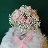 Pink Roses with Baby B Bridal Bouquet